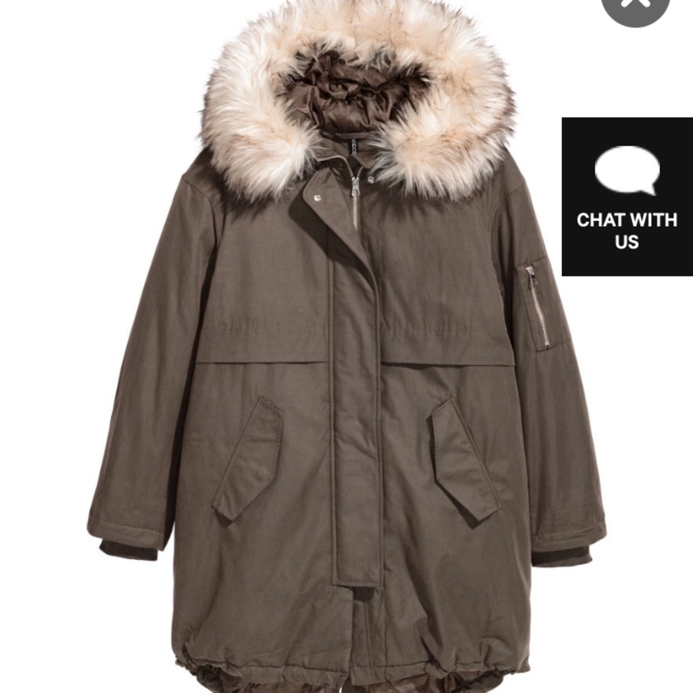 SOLD!!! H&M military green insulate parka - Picture 2 of 8